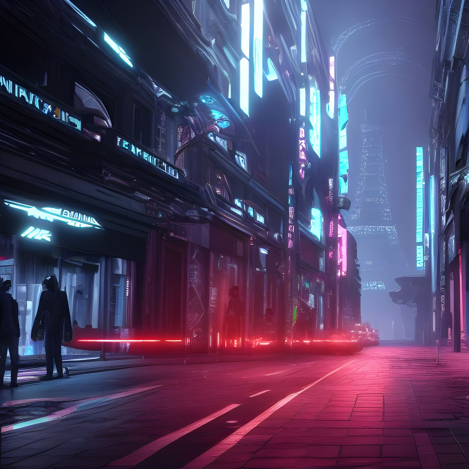 Cyberpunk Paris Concept Art in 8K