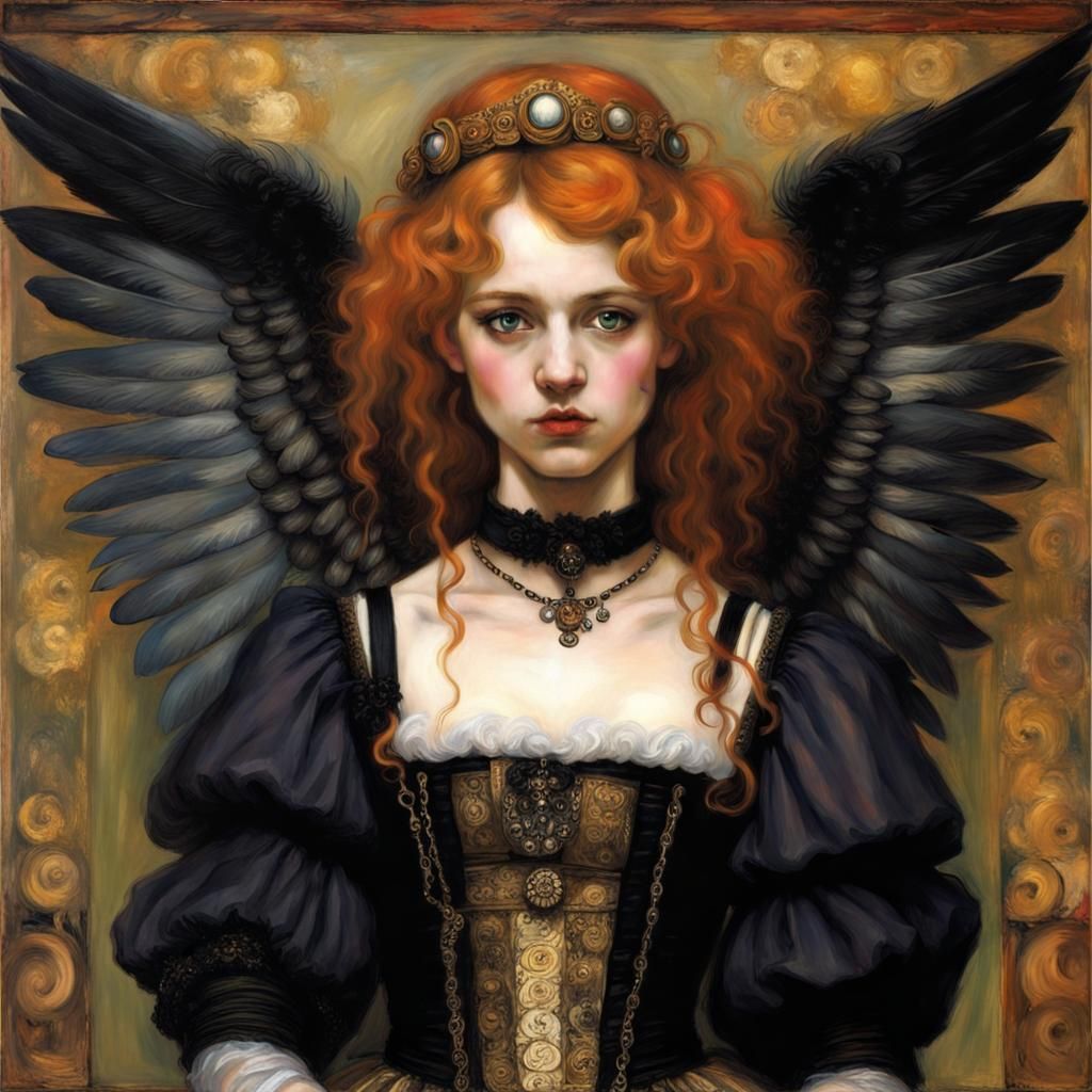 Gothic Punk Princess in Classic Art Styles
