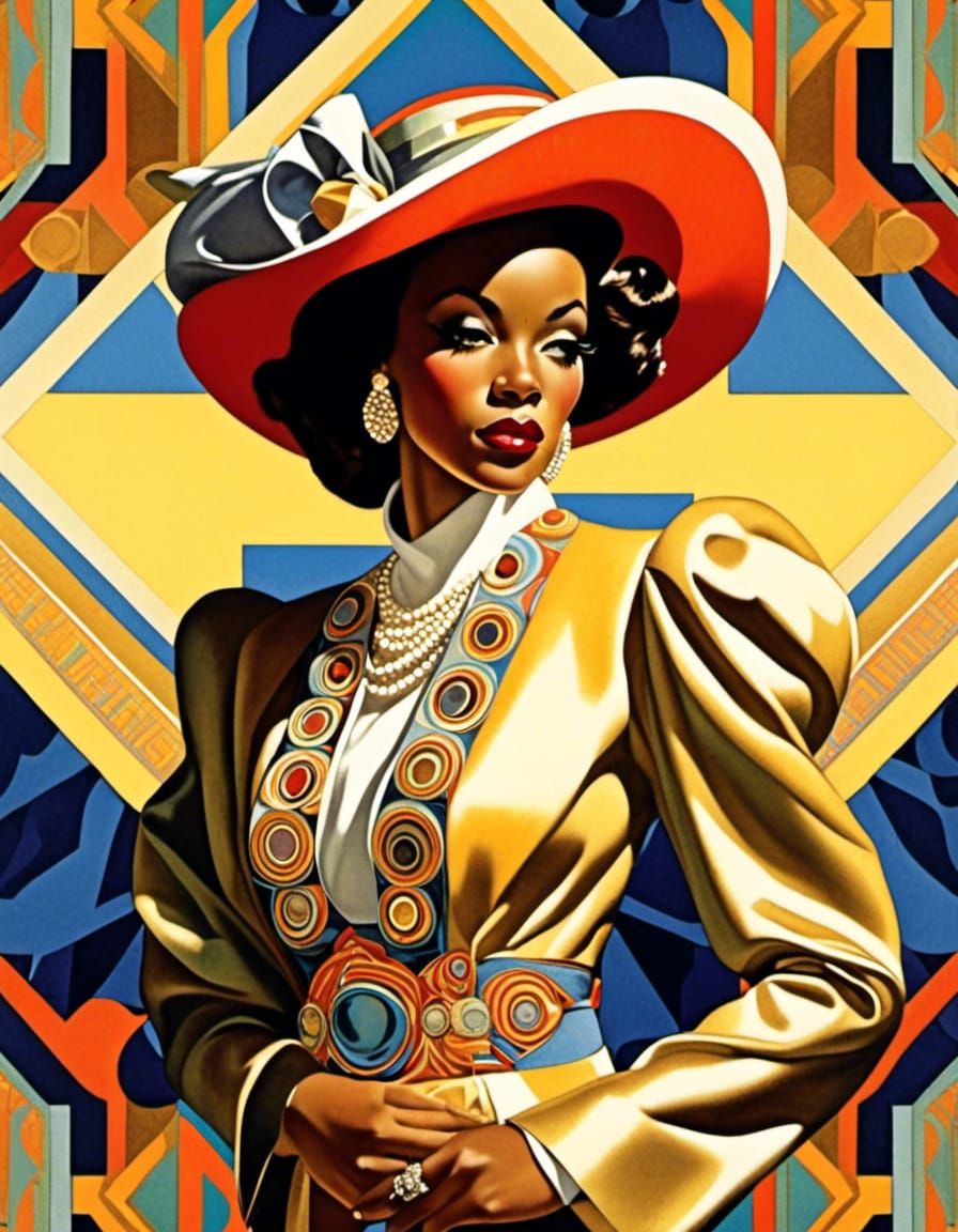 Zoot Suit Fashion in Dramatic Matte Painting Style