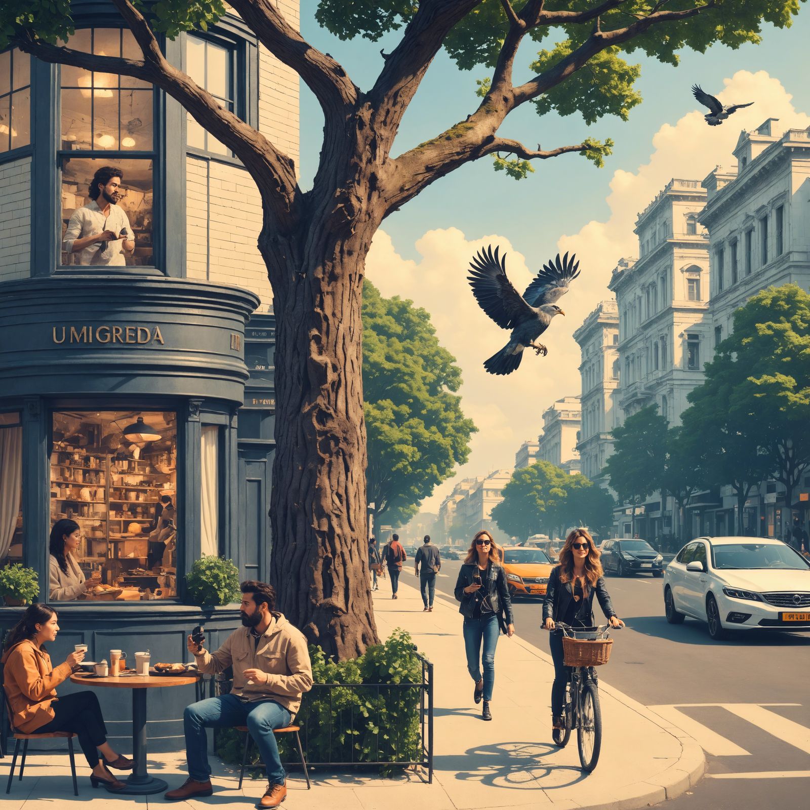 A Peaceful Tuesday Afternoon in the City