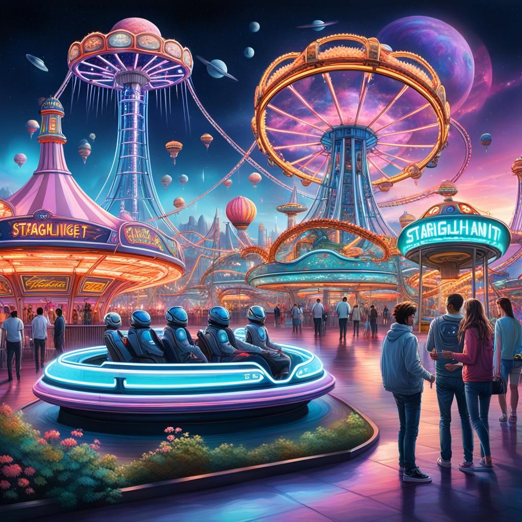 Space-age amusement park