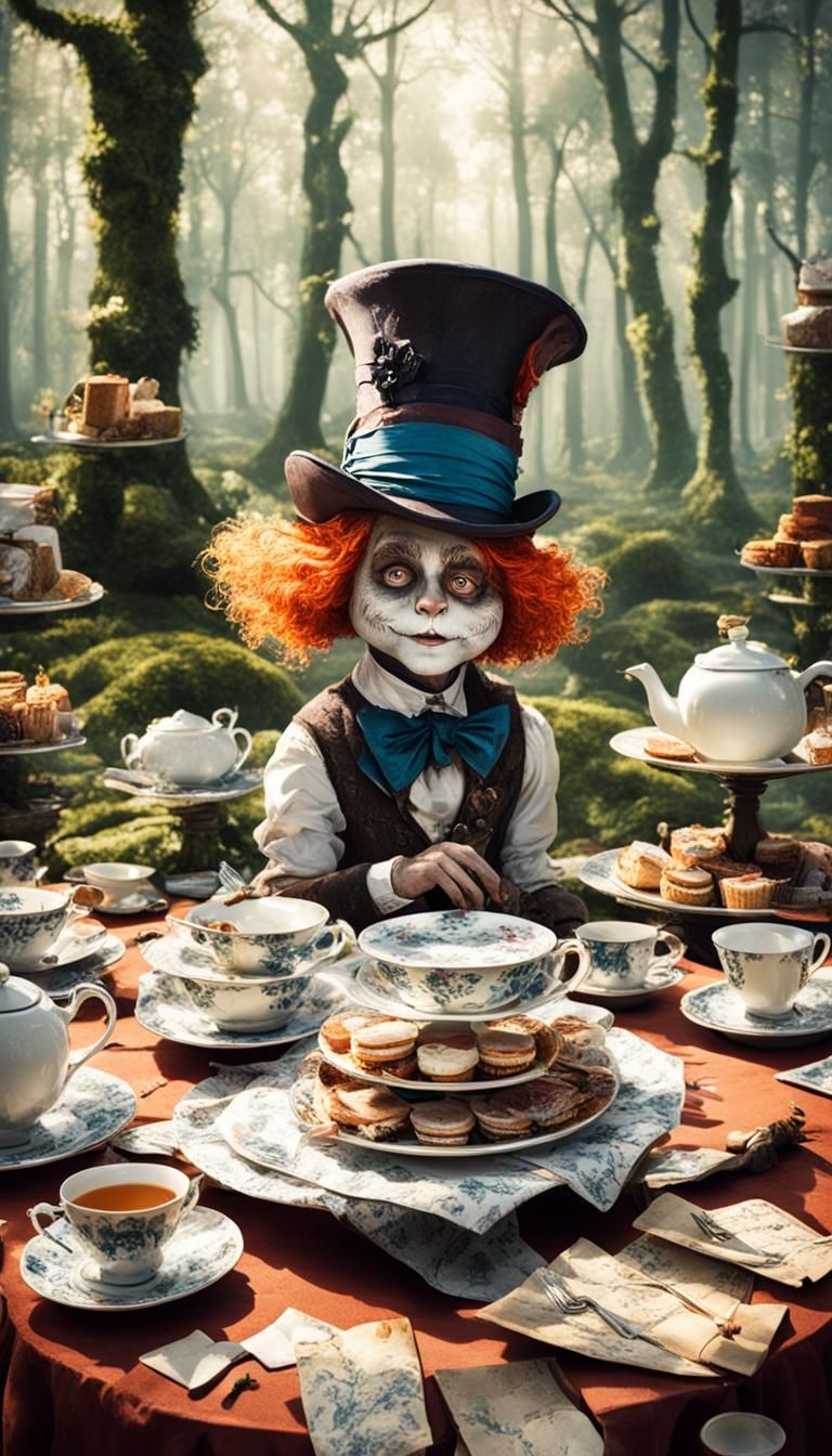 Mad Hatter's Tea Party in Wonderland