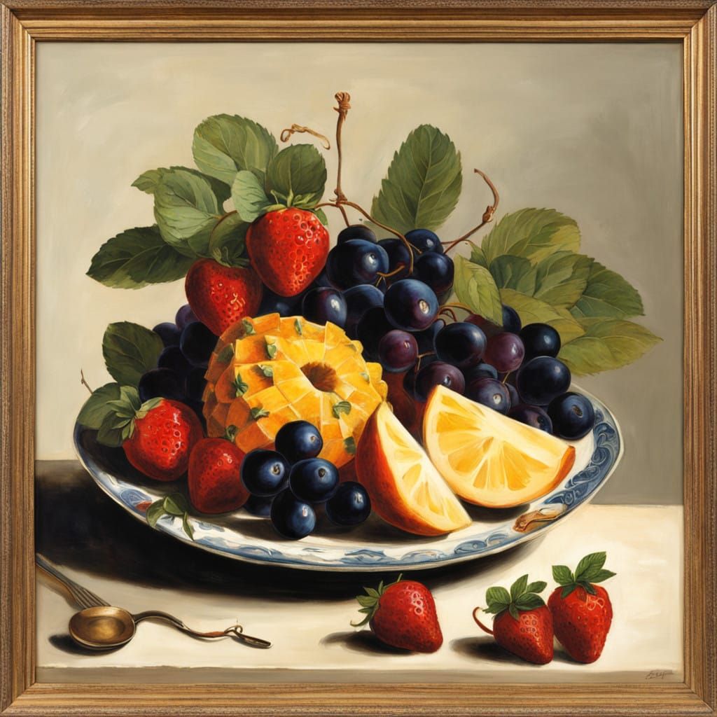 Vibrant Fruit Still Life in Warm, Soft Light