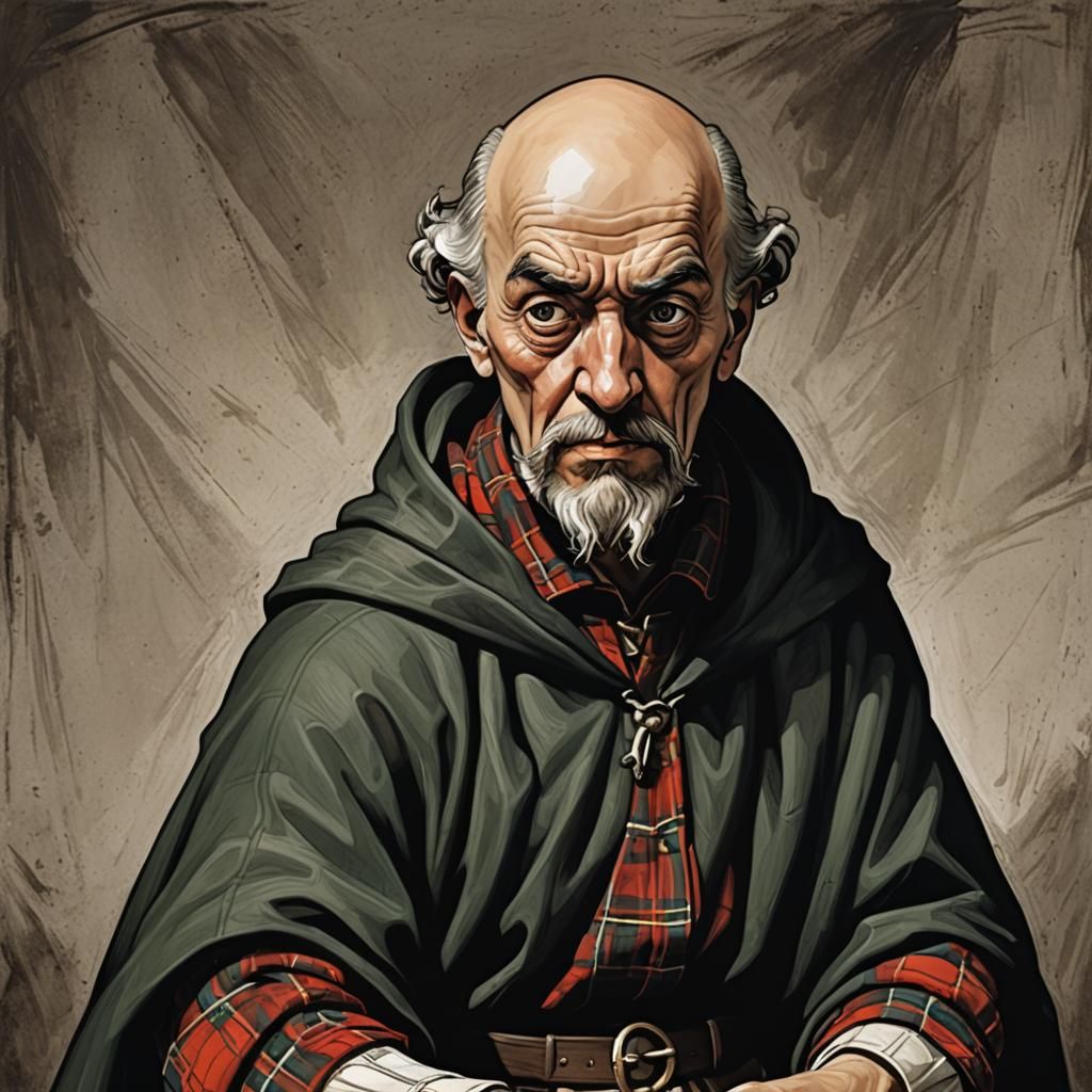 Grotesque Comic in Mix of Magnus and Caravaggio Style