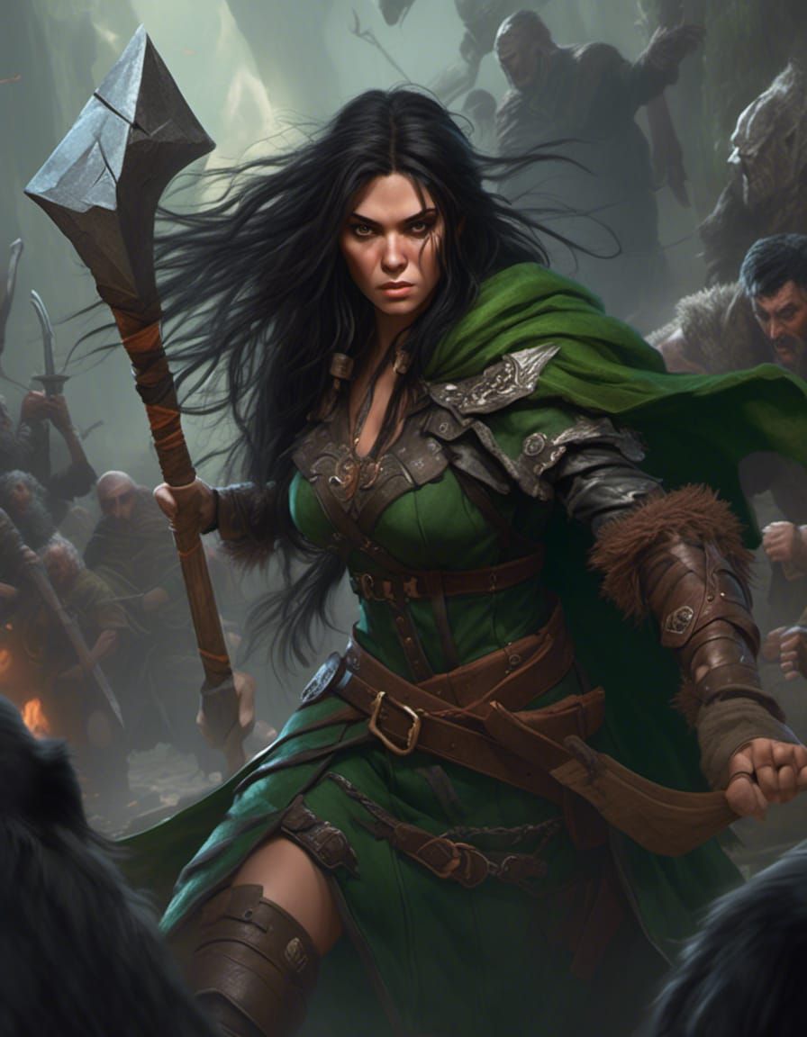 Haunted Mountain Dwarf Barbarian in Dark Fantasy Style