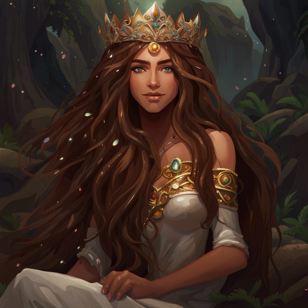 Ethereal Earth Queen with Floating Rocks