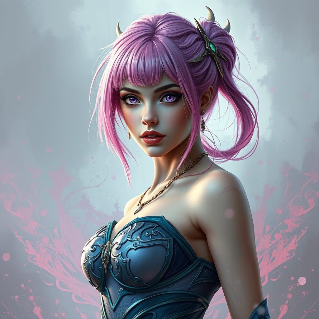 Fantastical Woman Paints Living Art in Alcohol Ink Style