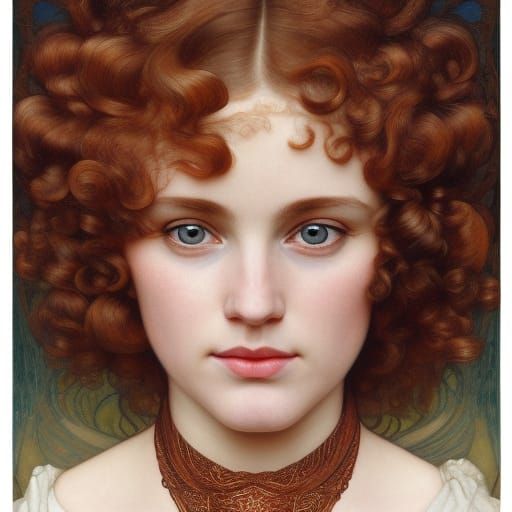 Stunning Irish Girl Portrait with Silver Goblet