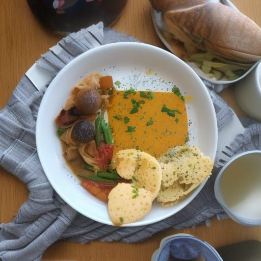 Delicious Food Still Life Generated by AI