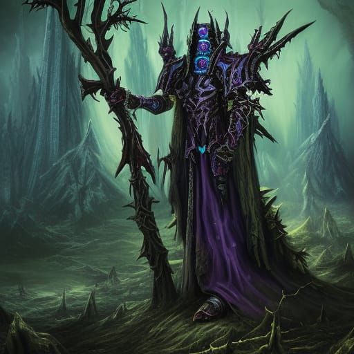 High Gothic Undead Knight in Dark Thorn Forest