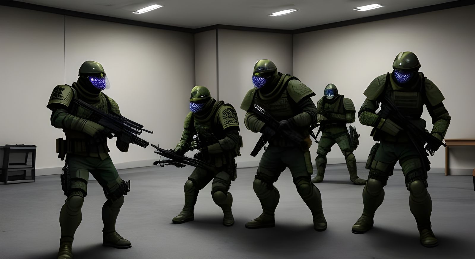 Armored Special Forces Fight Monsters in Backrooms