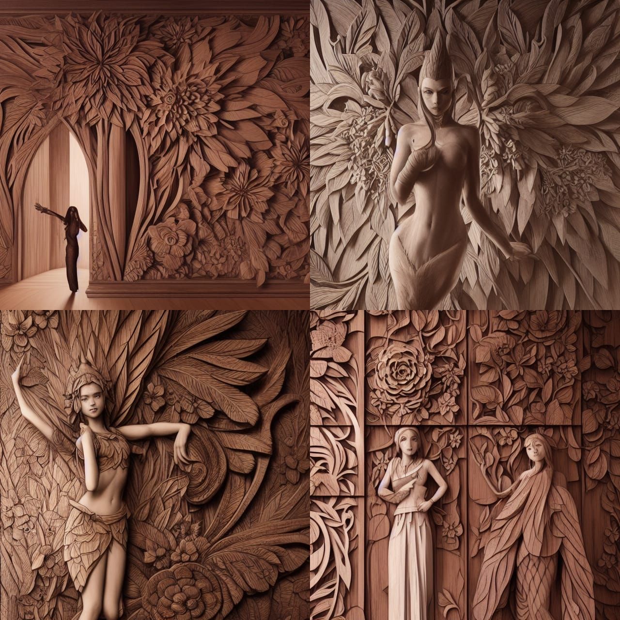 Dark Fantasy Carvings in Jakarta, Cinematic Concept Art