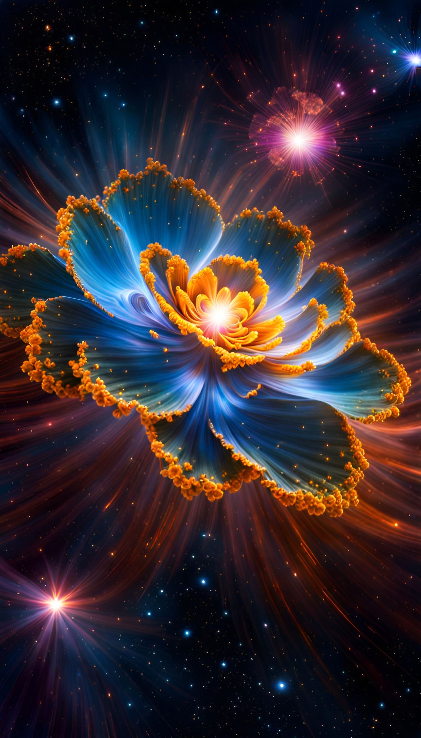Cosmic Flower Blooms in Supernova, Epic Composition