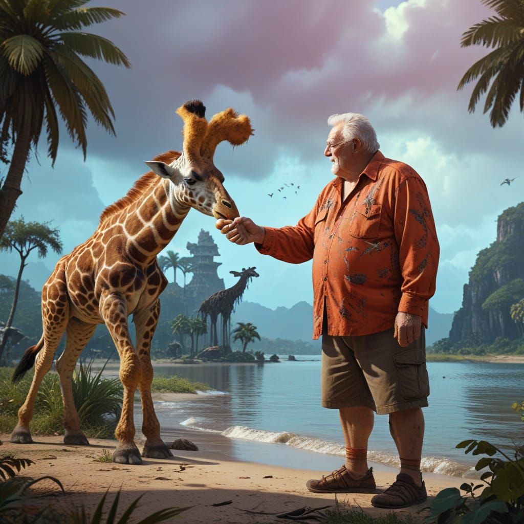 Elderly German Tourist Meets Mutated Giraffe in Florida