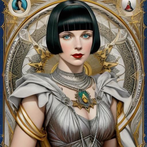 Louise Brooks as Lucrezia Borgia in Tarot Style