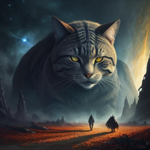 Cat Person Emerges from Portal in Sci-Fi Fantasy