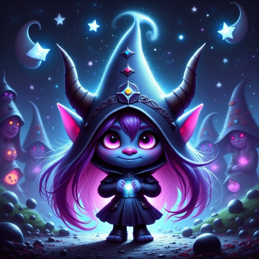 Ivy Starlight's Celestial Portrayal in Whimsical Art