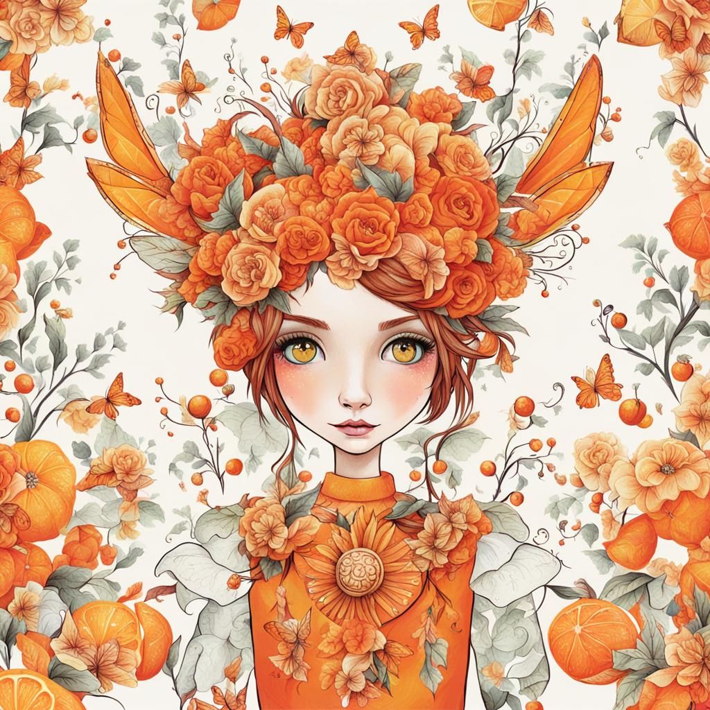 Orange Pixie Queen