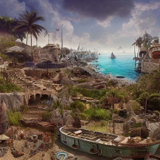 Brilliant Beach Day: A Digital Masterpiece