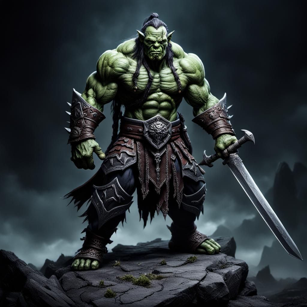 Mysterious Orc Warrior with Sword
