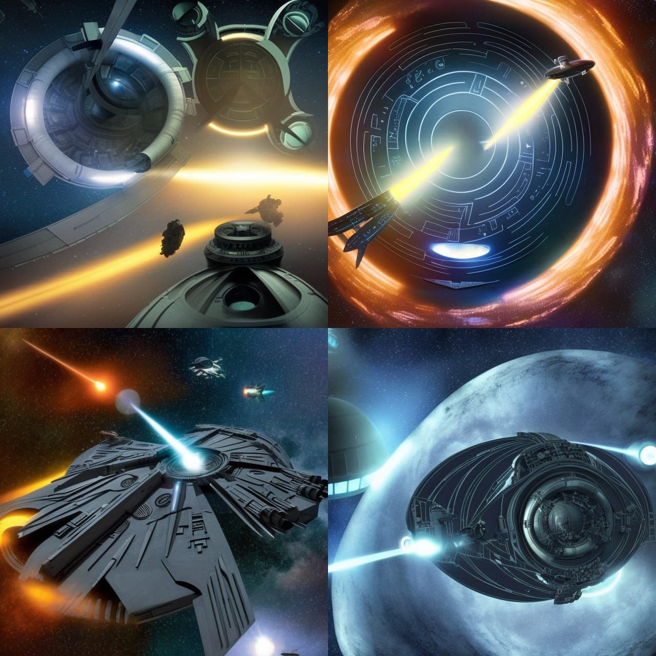 Stargate Universe Encounter in Fauvist Film Noir