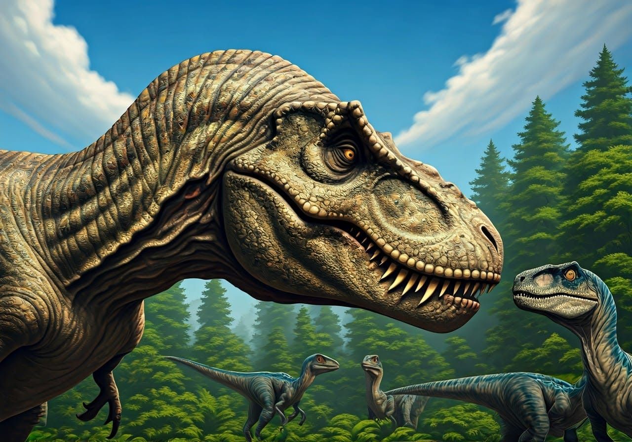 Battle-Scarred T-Rex Seeks Survival in Mesmerizing Prehistor...