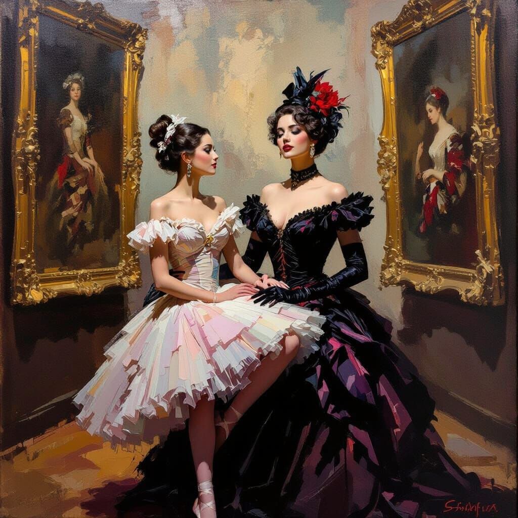 Mistress Sumuru and Sissy Ballerina, Impressionist Masterpie...