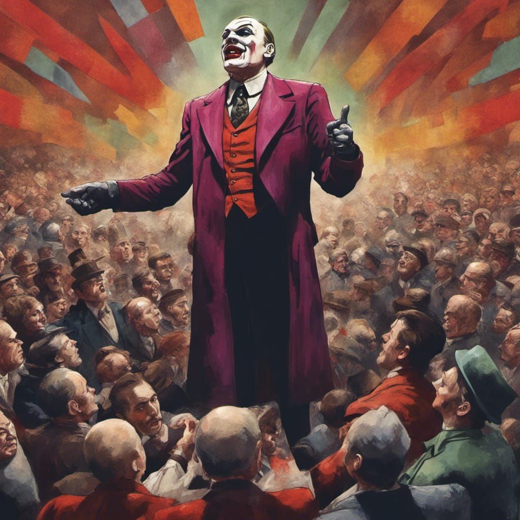 Lenin as The Joker: 1917 Speech, Photorealistic