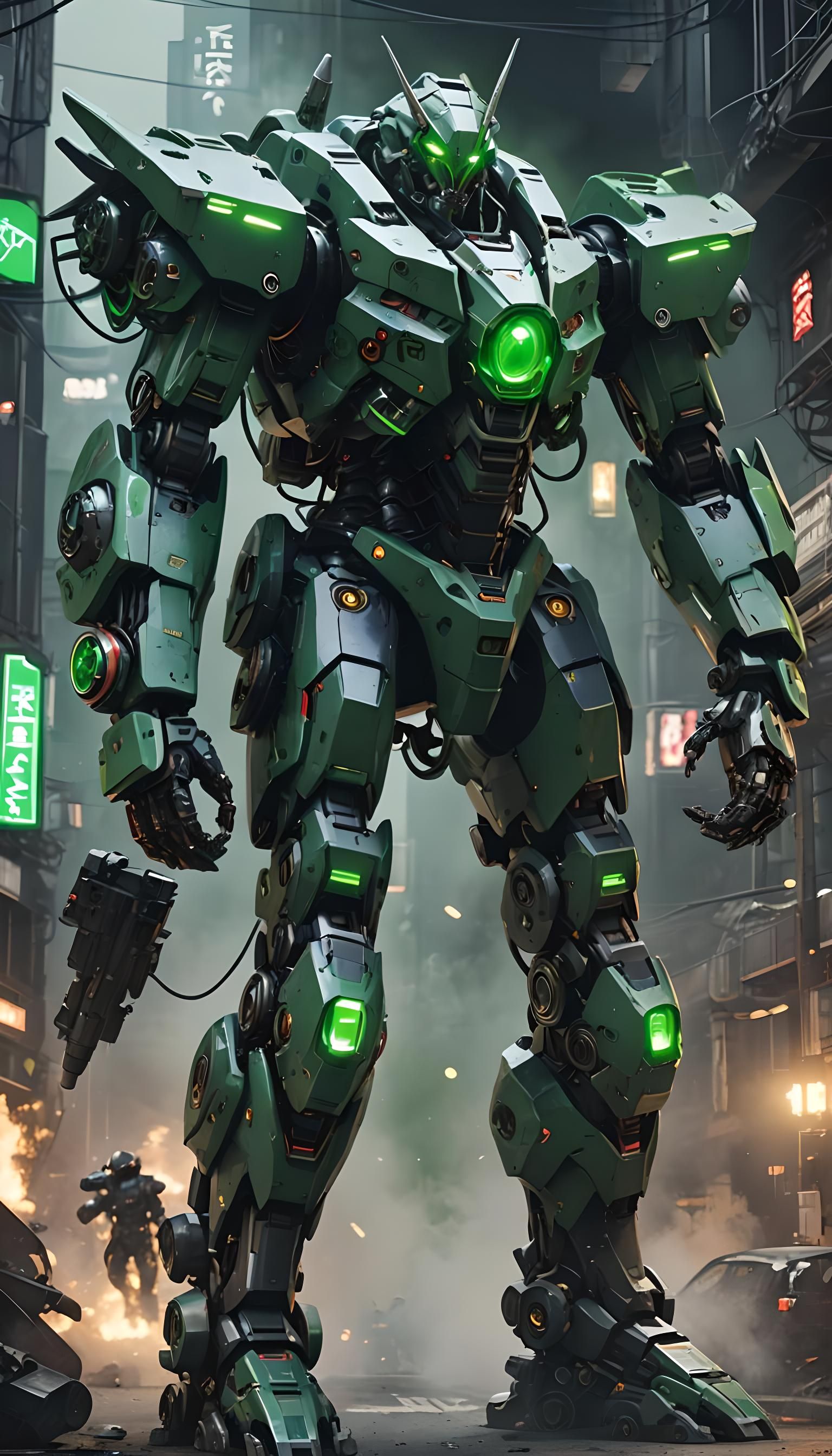 Monster Mech Suit: 'The Vampire' in Anime Style