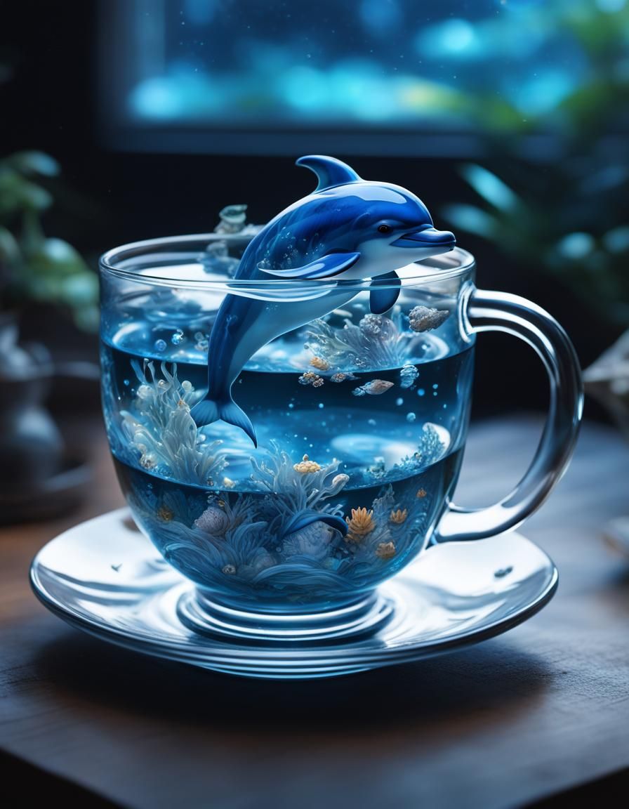 A cup of dolphin
