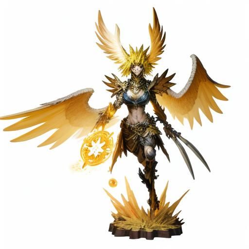 Monster Girl Character Design with Wings