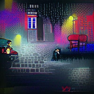 Colorful Film Noir Pixel Art with Parallax Effect