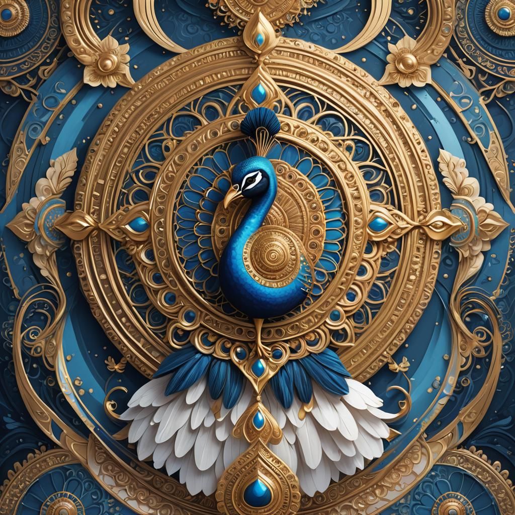 Odissi Themes with Geometric Patterns in Digital Art