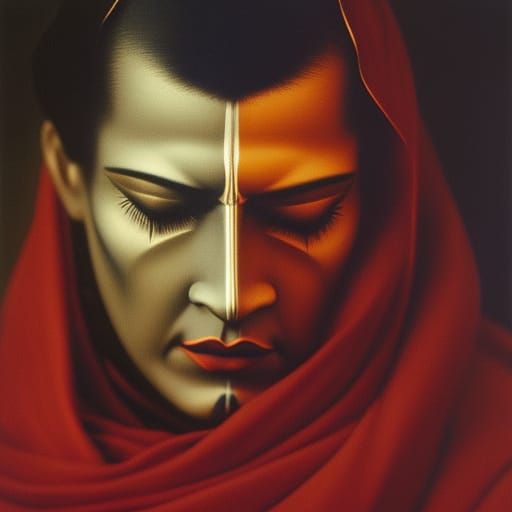 Ethereal Bird Transformation in Expressionist Style