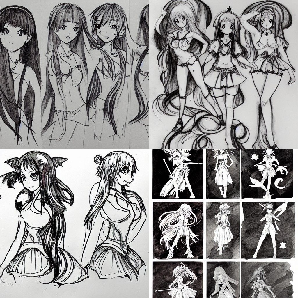 Anime Magical Girl: Figure Studies in Ink