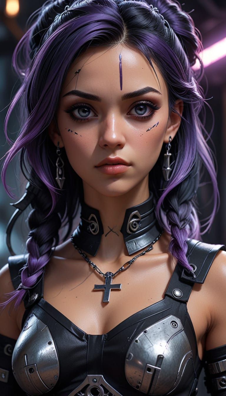 Gothic Anime Ahsoka with Steampunk Accents