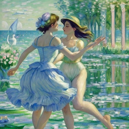 Spring Morning in Impressionist Style