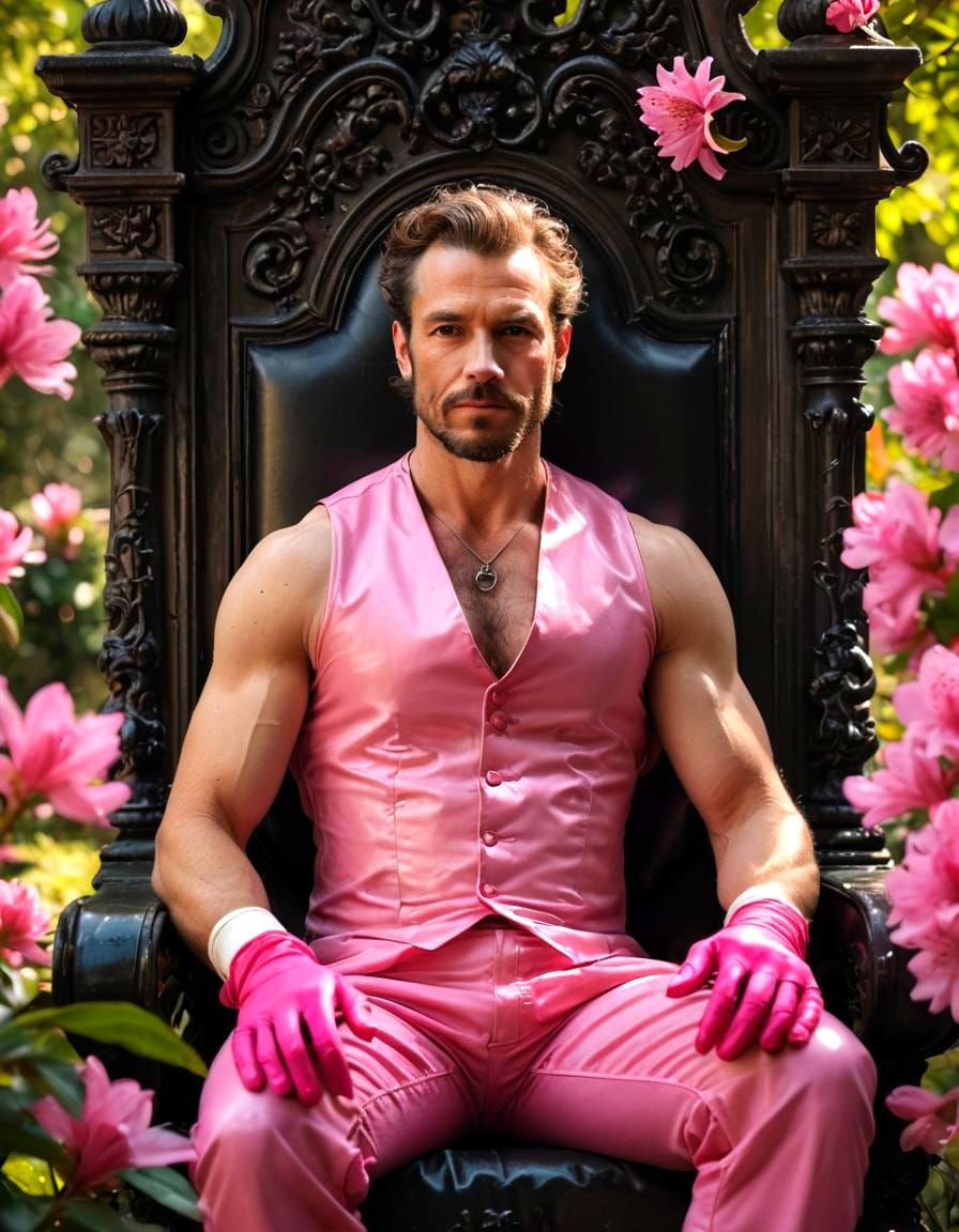 Austrian Kaiser in Azalea Garden with Rembrandt Lighting