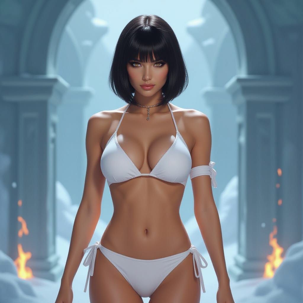 Elemental Queen with Fire, Storm, and Ice