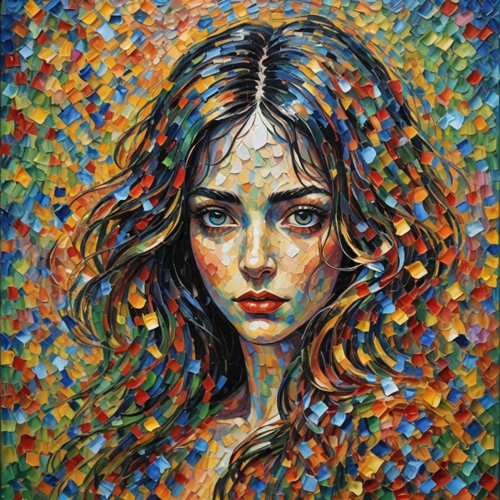 Neo-Impressionistic Expressionist Oil Painting