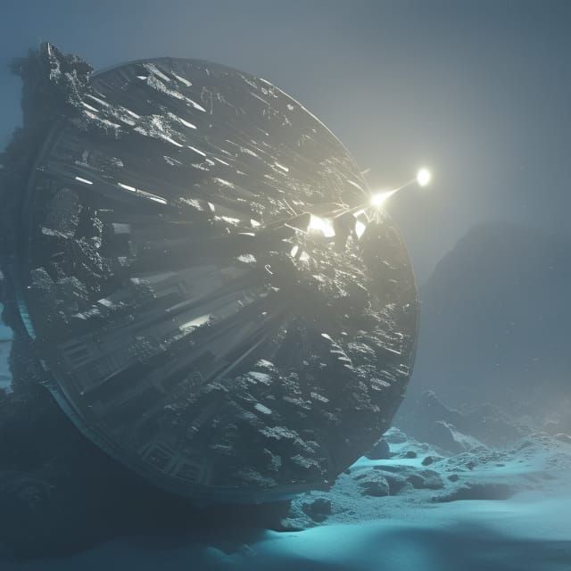 Crystal Clock Radiates Sunlight in Digital Painting