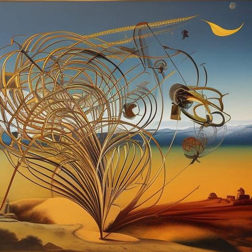 Surreal Fractal Abstract in Hieronymus Bosch Style