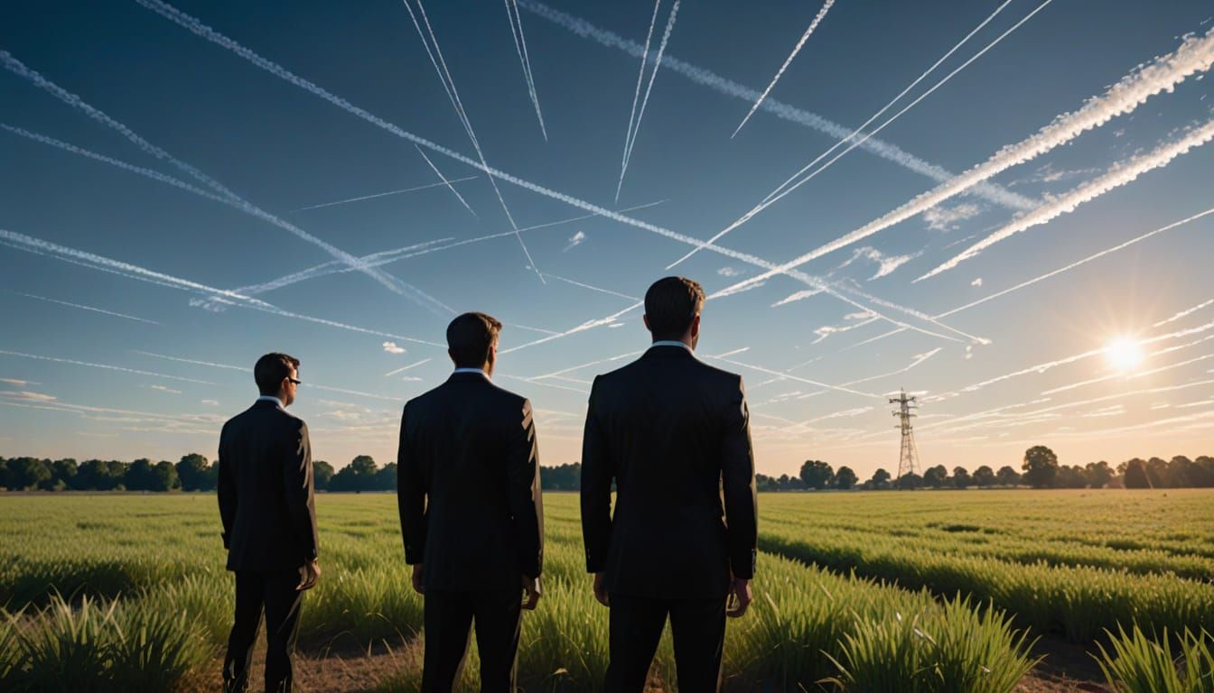 Agents Observe Chemtrail Jet with Holographic Maps