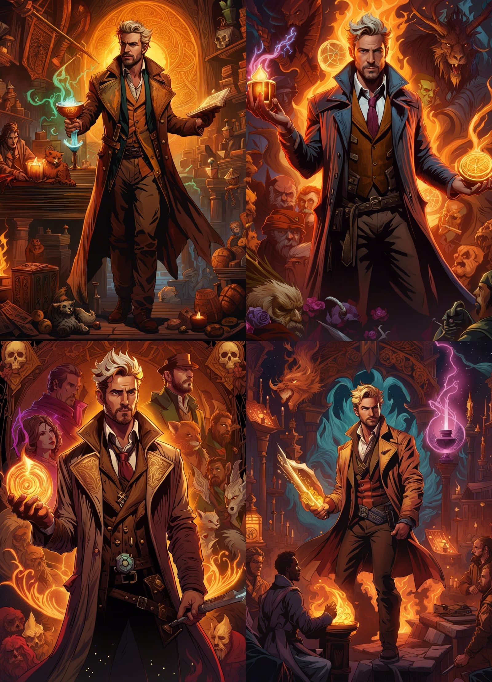 John Constantine as D&D Collage, Digital Art