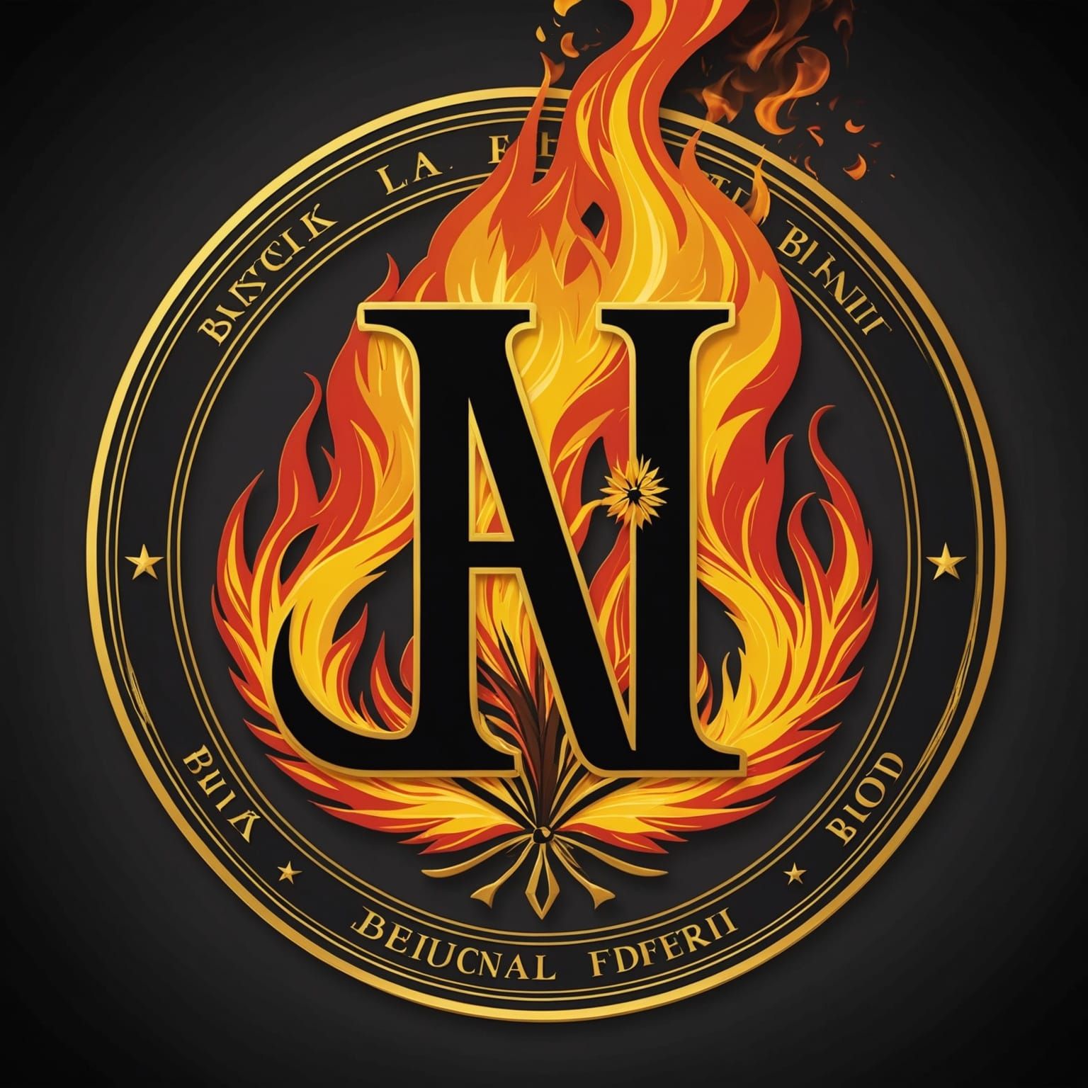 Fiery AI Eagle Chase Emblem