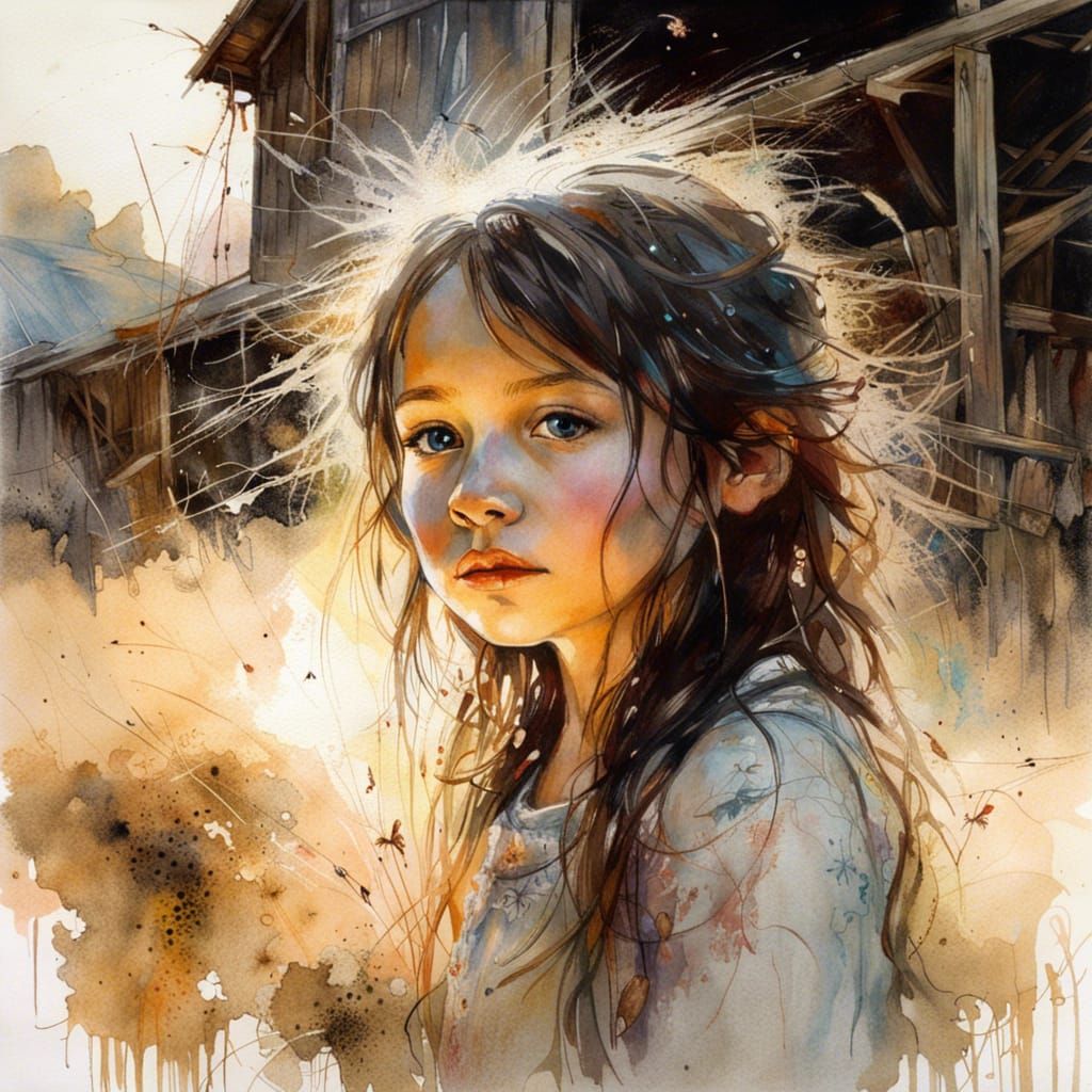 Luminescent Barn in Light Fantasy Style