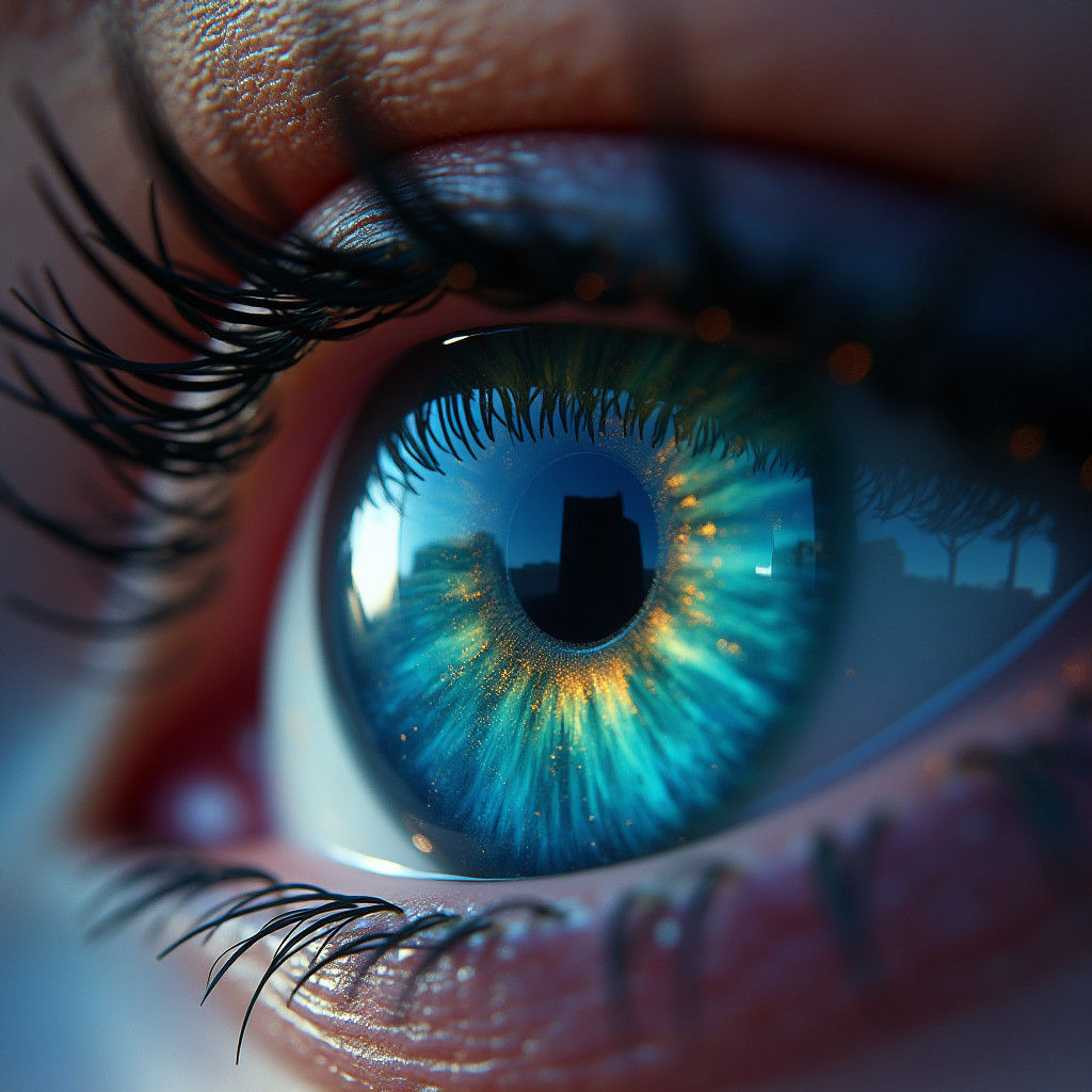 Cosmic Eye Close-Up: Fantasy Concept Art in 8K