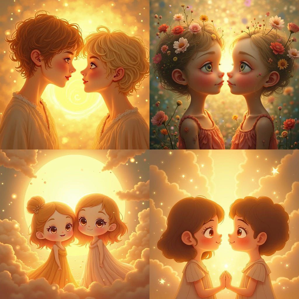 Two Sweet Lovers Bask in Ethereal Golden Light