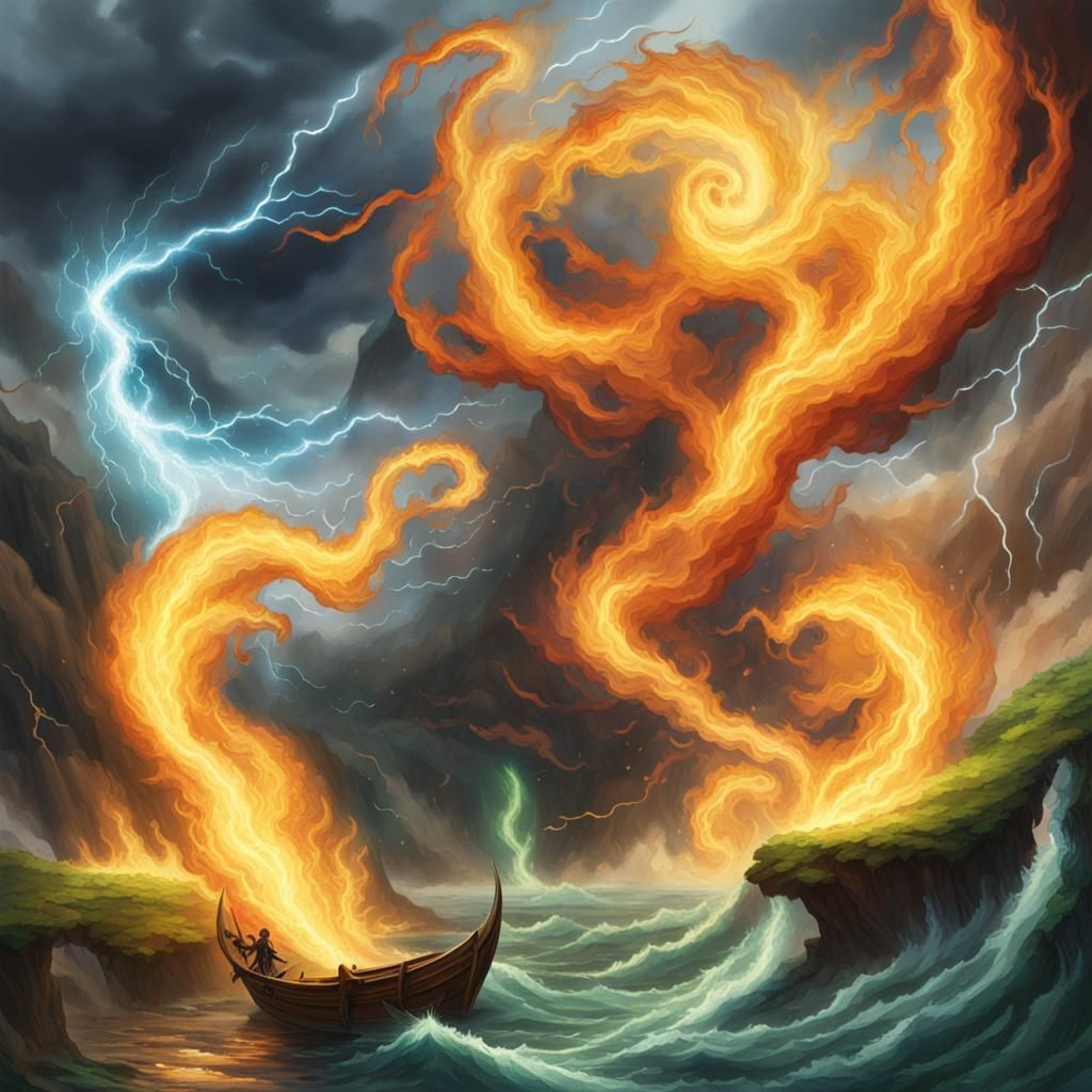 Dynamic Elemental Storm Unleashes Nature's Fury