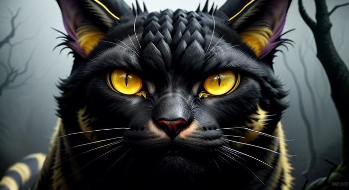 Hyperrealistic Feline Deathclaw Monster Portrait